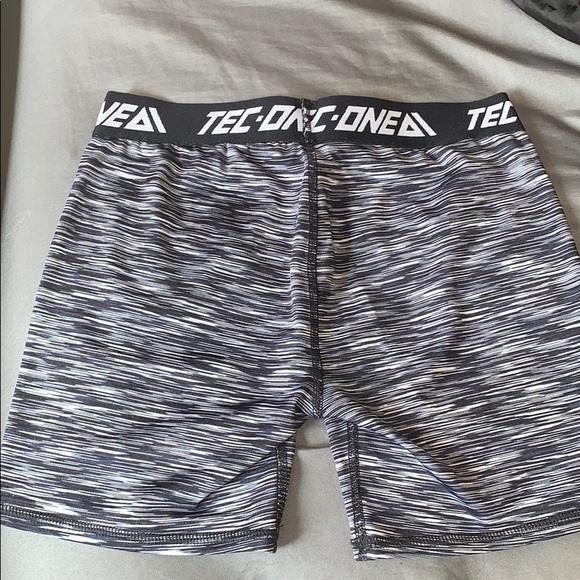 Tec one black& white spandex shorts - Picture 2 of 3